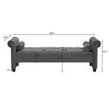 Rectangular Queen Benches Bedside Sofa with Armrests
