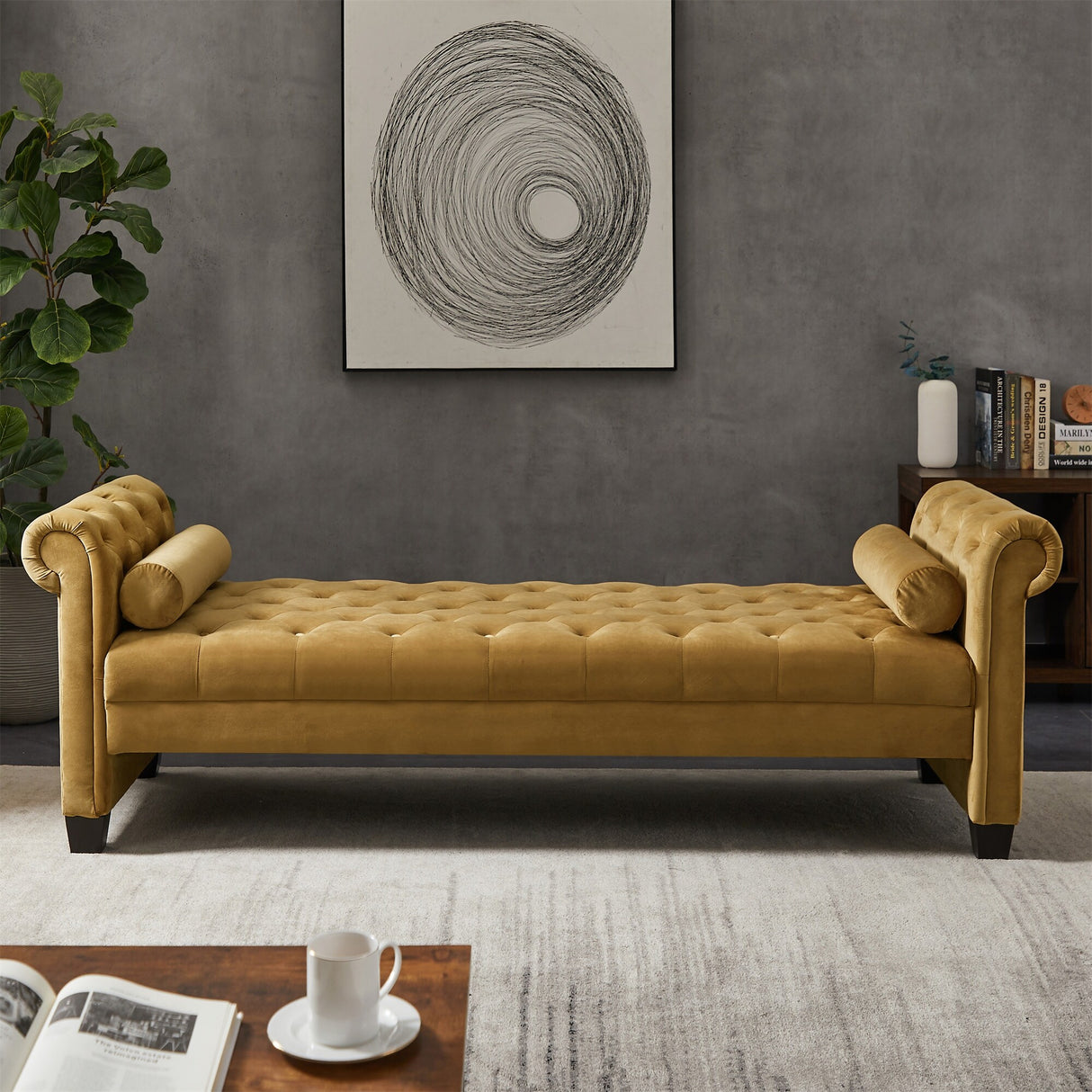 Rectangular Queen Benches Bedside Sofa with Armrests