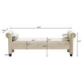 Rectangular Queen Benches Bedside Sofa with Armrests