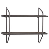 Black Metal Industrial Wall Shelf 23 x 32 x 6 - 32 x 6 x 23