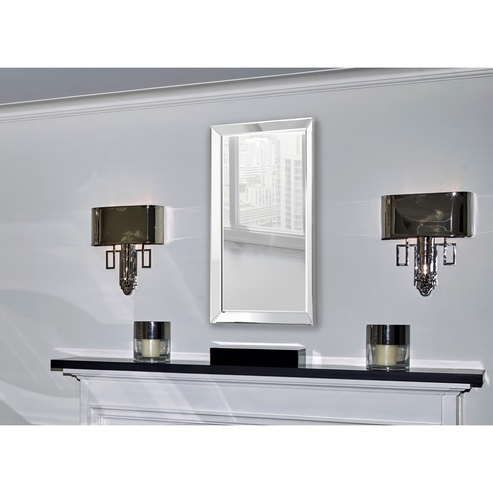 Rectangular Vanity Beveled Wall Mirror with Beveled Mirror Frame