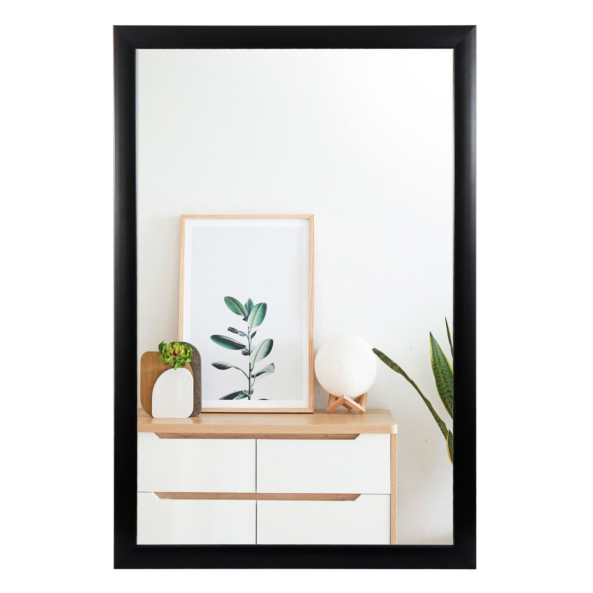 Rectangular Wall-Mounted Bathroom Mirror with PS Frame - 36x0.8x24