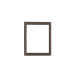 Rectangular Wooden Frame Mirror with Grain and Textured Details, Brown