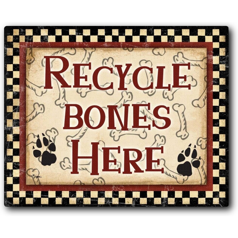 Recycle Bones 20x16 Gallery Wrapped Stretched Canvas