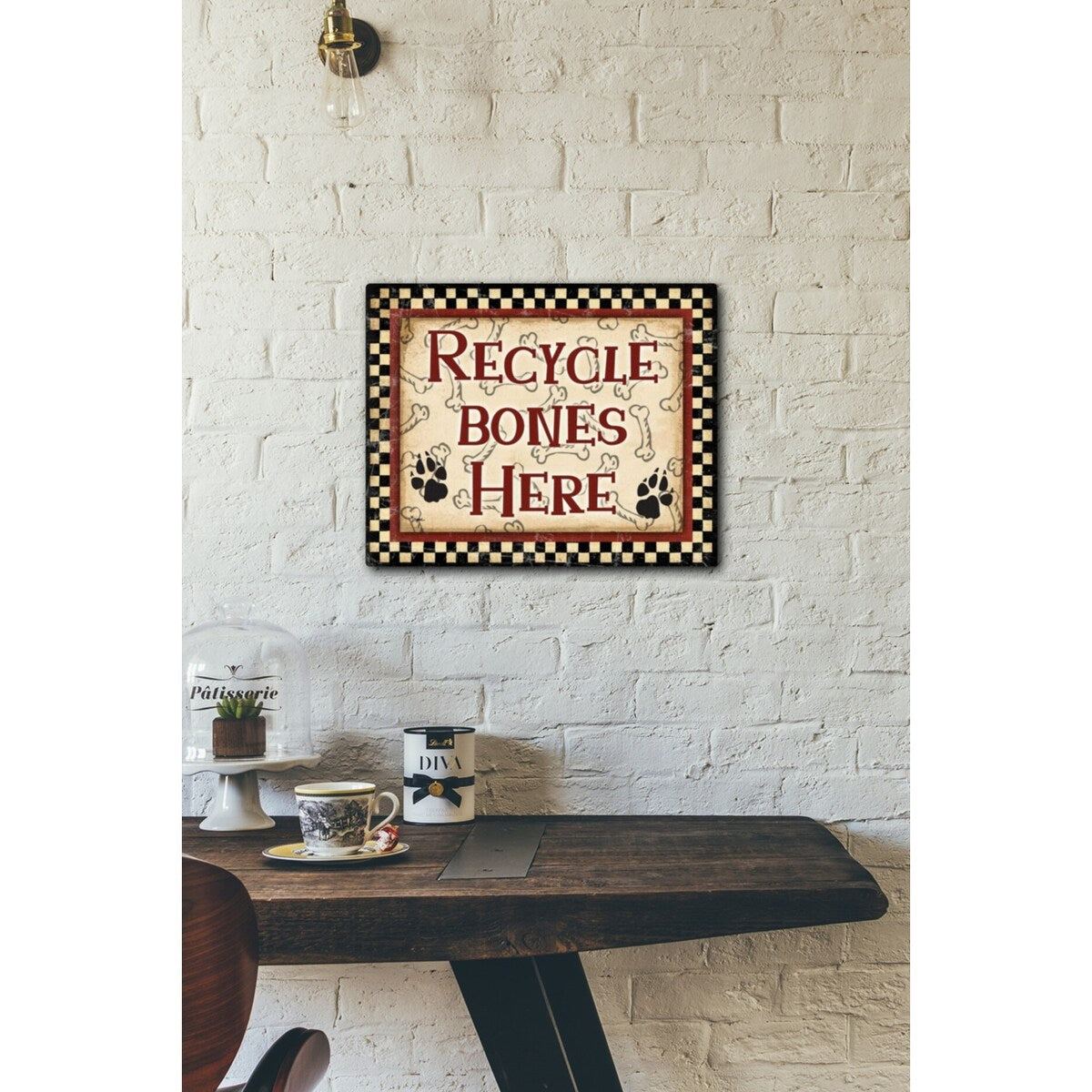 Recycle Bones 20x16 Gallery Wrapped Stretched Canvas