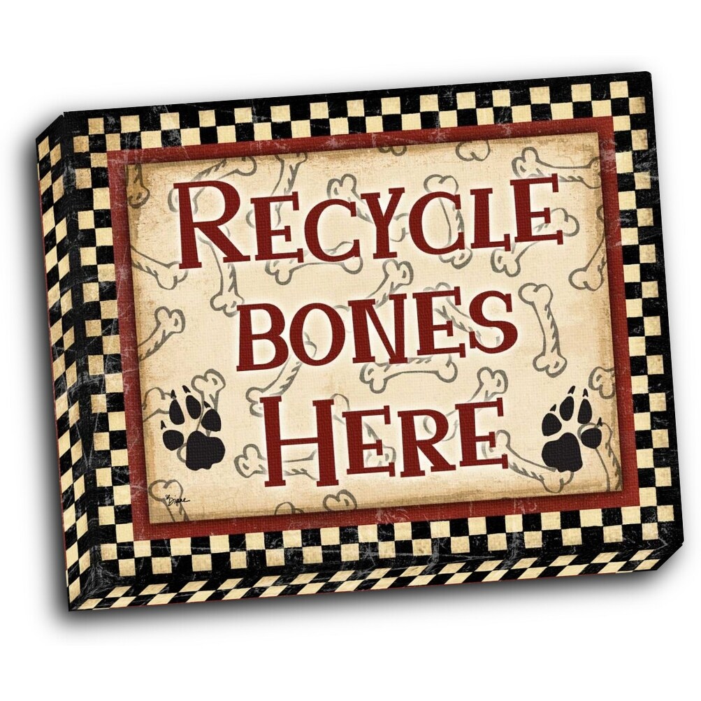 Recycle Bones 20x16 Gallery Wrapped Stretched Canvas
