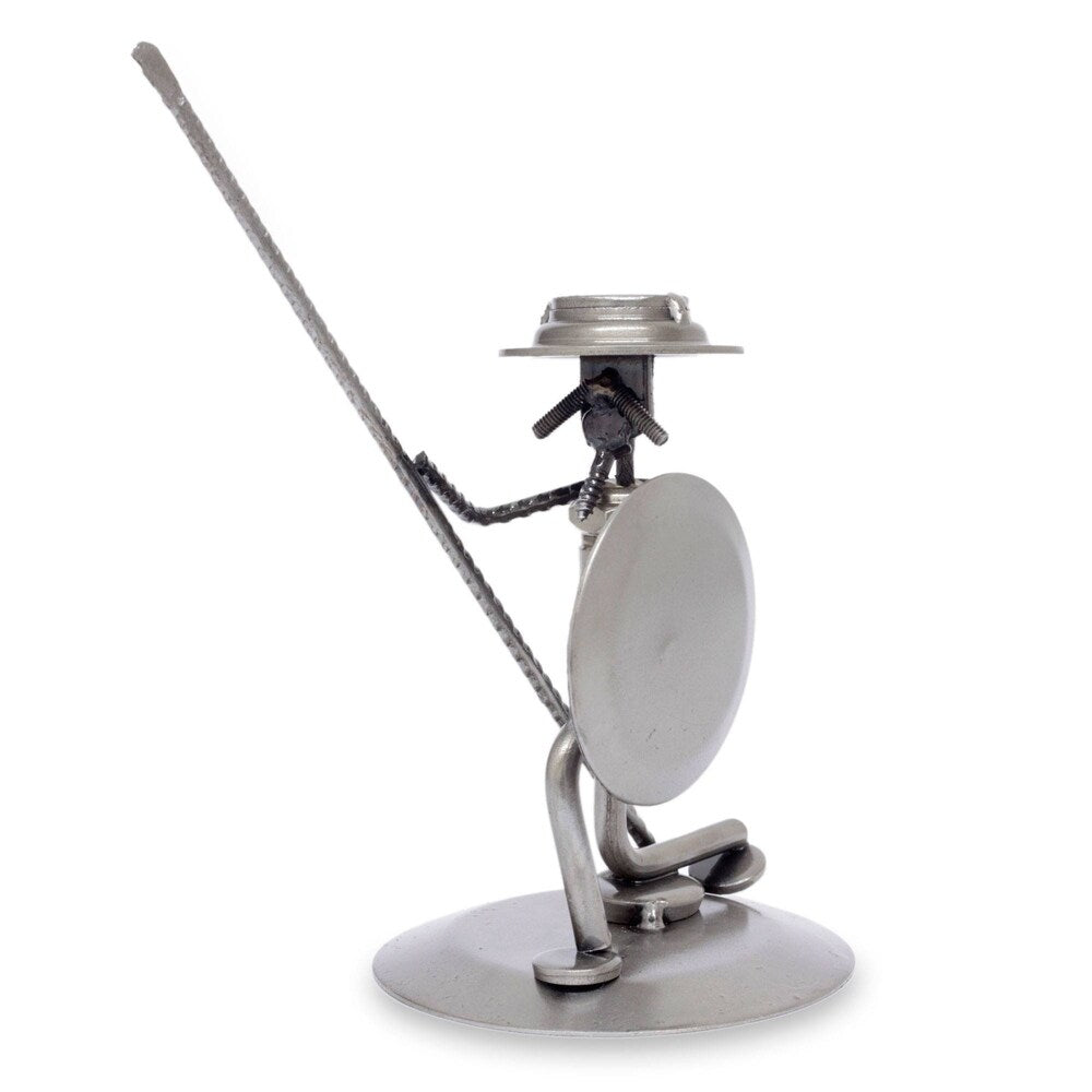 NOVICA Handmade Quixote in Love Recycled Auto Parts Statuette (Mexico)