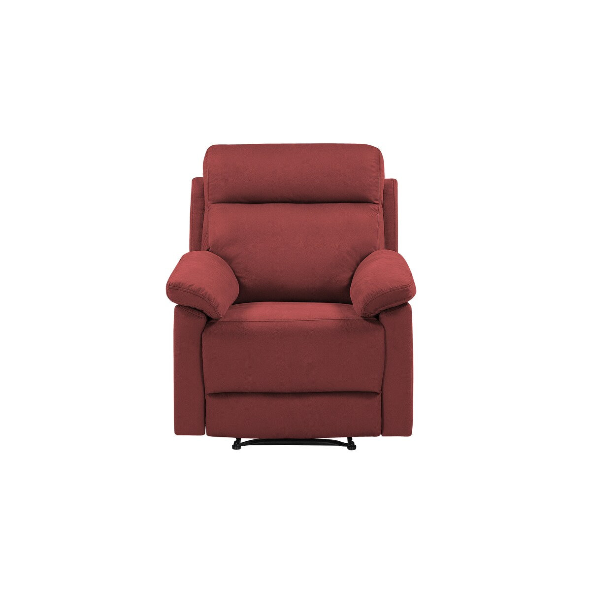 Red Fabric Manual Recliner