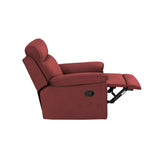 Red Fabric Manual Recliner
