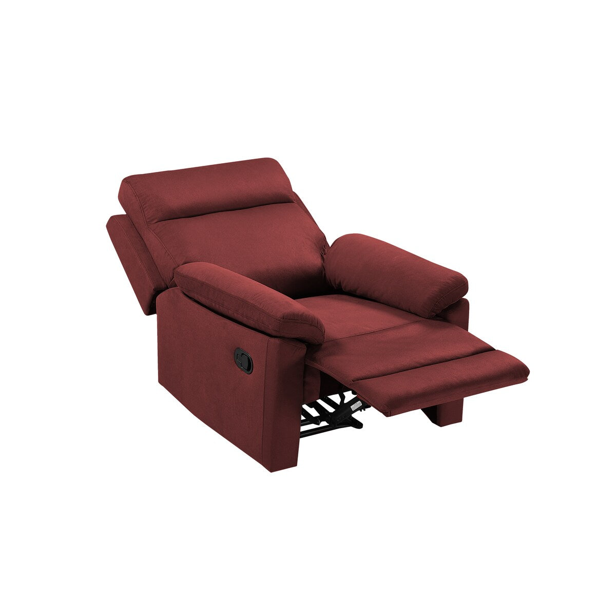 Red Fabric Manual Recliner