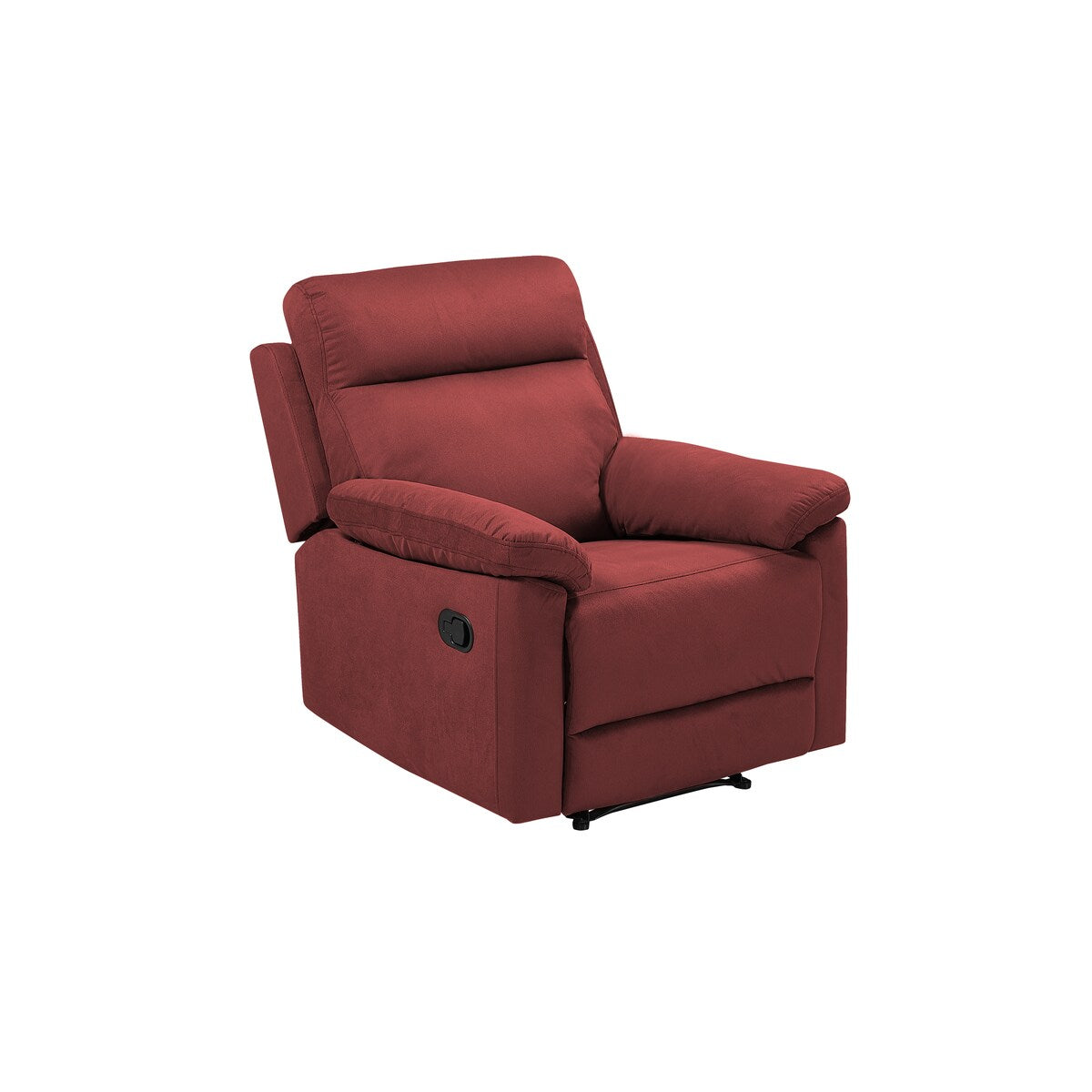 Red Fabric Manual Recliner