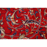 Red Floral Sarouk Persian Vintage Area Rug Handmade Wool Carpet - 9'7" x 13'0"