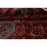 Red Geometric Kashan Oriental Area Rug Wool Hand-knotted Carpet - 6'7" x 9'7"