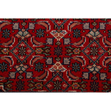 Red Geometric Kashan Oriental Area Rug Wool Hand-knotted Carpet - 6'7" x 9'7"