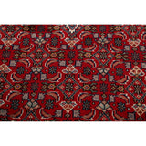 Red Geometric Kashan Oriental Area Rug Wool Hand-knotted Carpet - 6'7" x 9'7"
