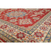 Red Geometric Kazak Oriental Large Rug Hand-Knotted Wool Carpet - 9'9" x 15'10"