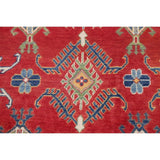 Red Geometric Super Kazak Oriental Area Rug Wool Handmade - 8'2" x 11'3"