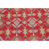 Red Geometric Super Kazak Oriental Area Rug Wool Handmade - 8'2" x 11'3"