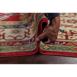 Red Geometric Super Kazak Oriental Area Rug Wool Handmade - 8'2" x 11'3"