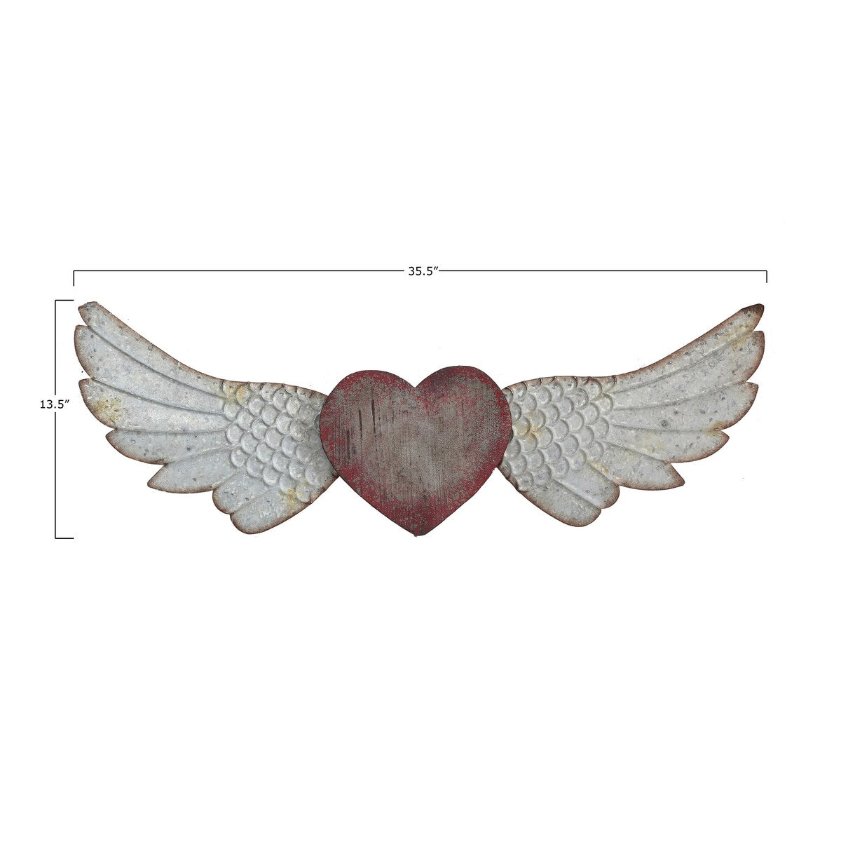 Heart with Wings Wall Décor - 35.5" x 13.5"