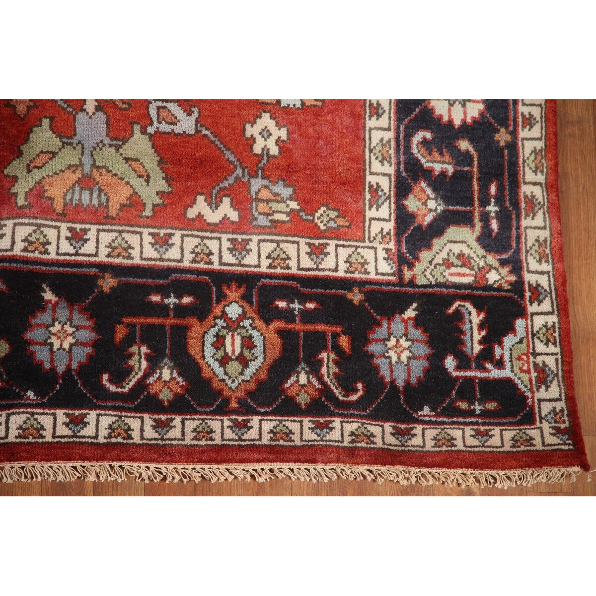 Red Heriz Serapi Oriental Area Rug Handmade Wool Carpet - 7'9" x 9'10"
