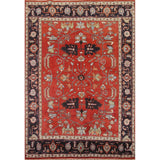 Red Heriz Serapi Oriental Area Rug Handmade Wool Carpet - 7'9" x 9'10"