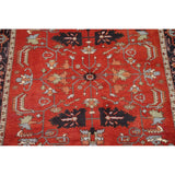 Red Heriz Serapi Oriental Area Rug Handmade Wool Carpet - 7'9" x 9'10"