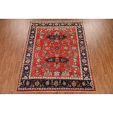 Red Heriz Serapi Oriental Area Rug Handmade Wool Carpet - 7'9" x 9'10"