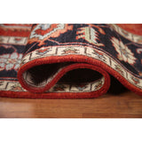 Red Heriz Serapi Oriental Area Rug Handmade Wool Carpet - 7'9" x 9'10"