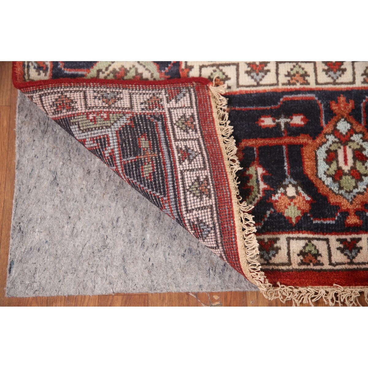 Red Heriz Serapi Oriental Area Rug Handmade Wool Carpet - 7'9" x 9'10"