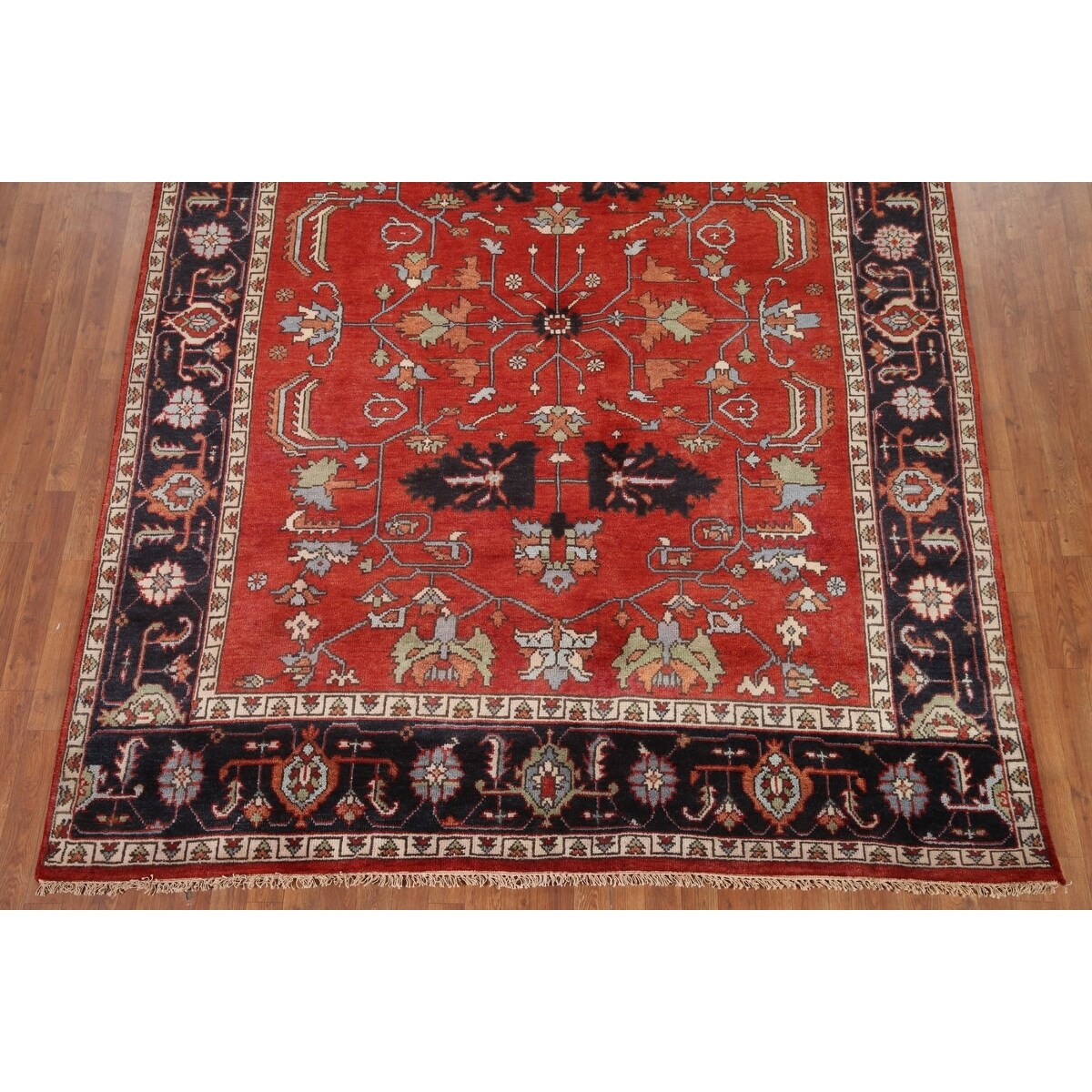 Red Heriz Serapi Oriental Area Rug Handmade Wool Carpet - 7'9" x 9'10"