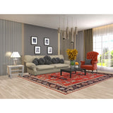 Red Heriz Serapi Oriental Area Rug Handmade Wool Carpet - 7'9" x 9'10"
