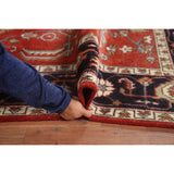 Red Heriz Serapi Oriental Area Rug Handmade Wool Carpet - 7'9" x 9'10"