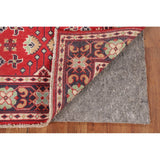 Red Kazak Oriental Accent Rug Handmade Geometric Wool Carpet - 3'1" x 5'0"