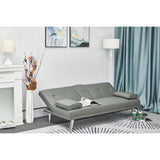 Double Size Grey Leather Multifunctional Folding Sofa Bed
