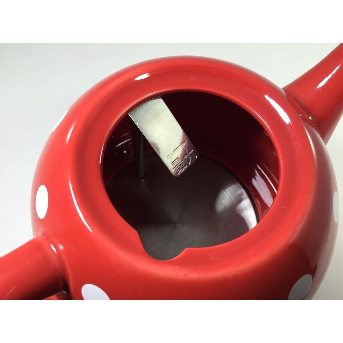 Red Polka Dot Ceramic Electric Kitchen Kettle