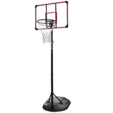 Red Portable Basketball Hoop, Adjustable 7.5ft to 9.2ft with 32 Inch Backboard for Indoor/Outdoor