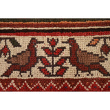 Red Shiraz Persian Vintage Area Rug Hand-Knotted Wool Carpet - 5'1"x 8'5"