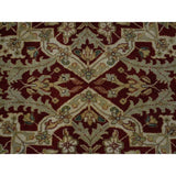 Red Tabriz Revival Hand Knotted Oriental Runner Rug