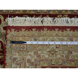 Red Tabriz Revival Hand Knotted Oriental Runner Rug