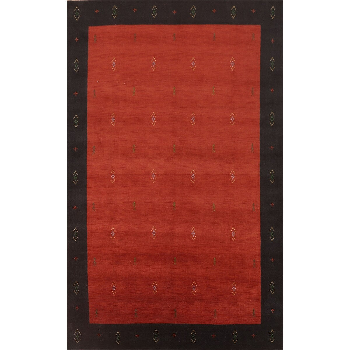 Red Tribal Gabbeh Oriental Area Rug Handmade Wool Carpet - 8'4" x 11'5"