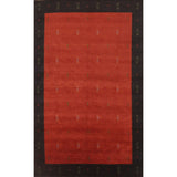 Red Tribal Gabbeh Oriental Area Rug Handmade Wool Carpet - 8'4" x 11'5"