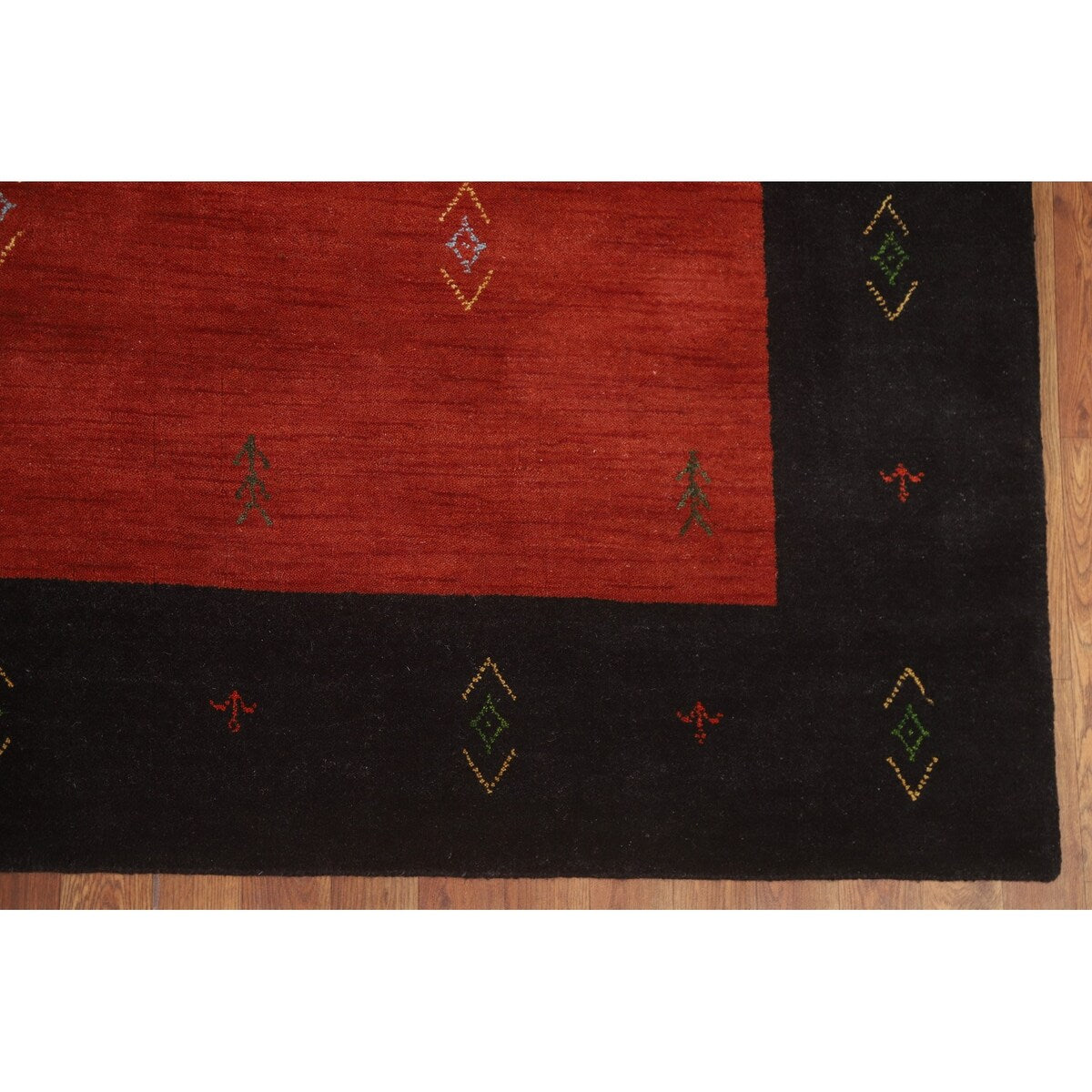 Red Tribal Gabbeh Oriental Area Rug Handmade Wool Carpet - 8'4" x 11'5"