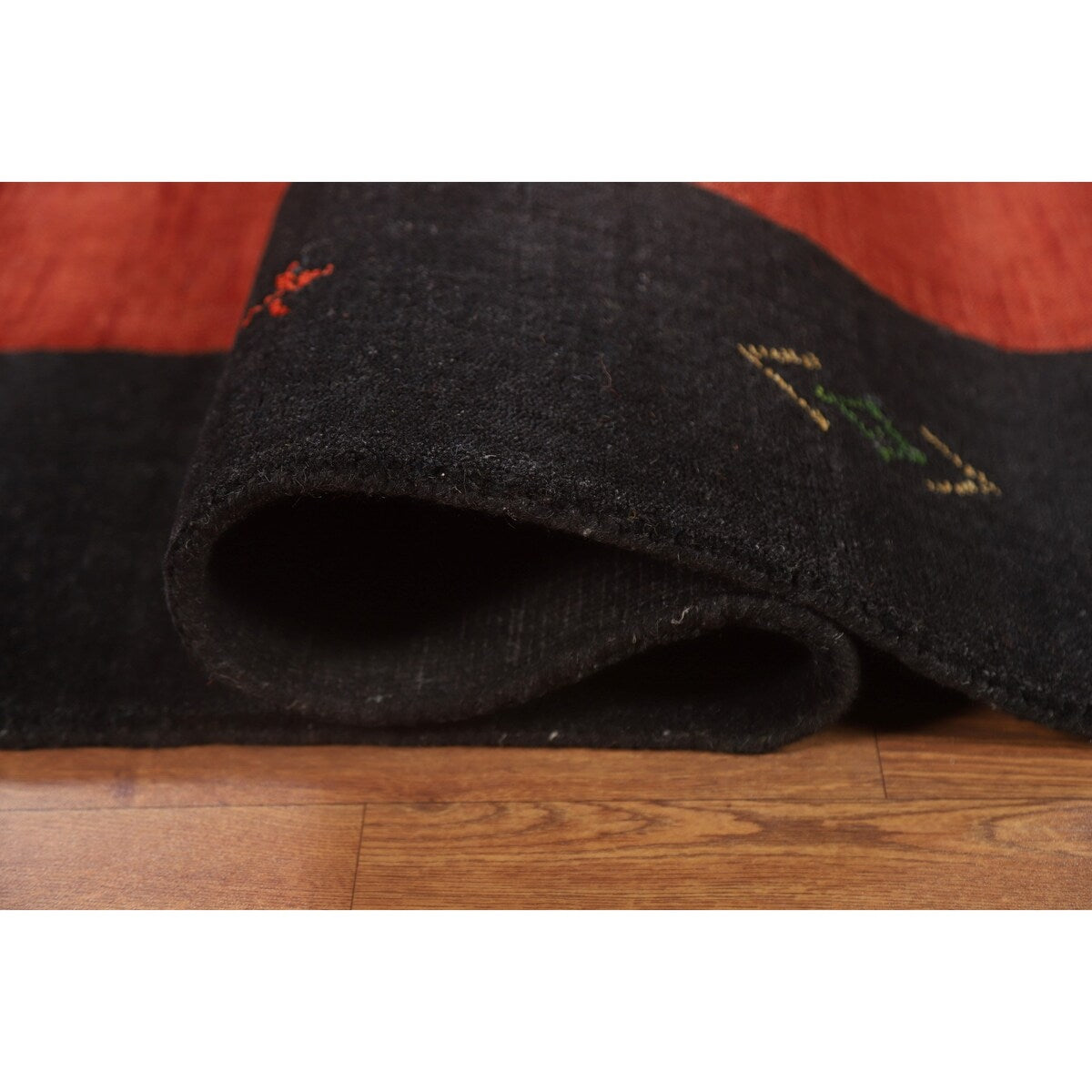 Red Tribal Gabbeh Oriental Area Rug Handmade Wool Carpet - 8'4" x 11'5"