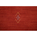 Red Tribal Gabbeh Oriental Area Rug Handmade Wool Carpet - 8'4" x 11'5"