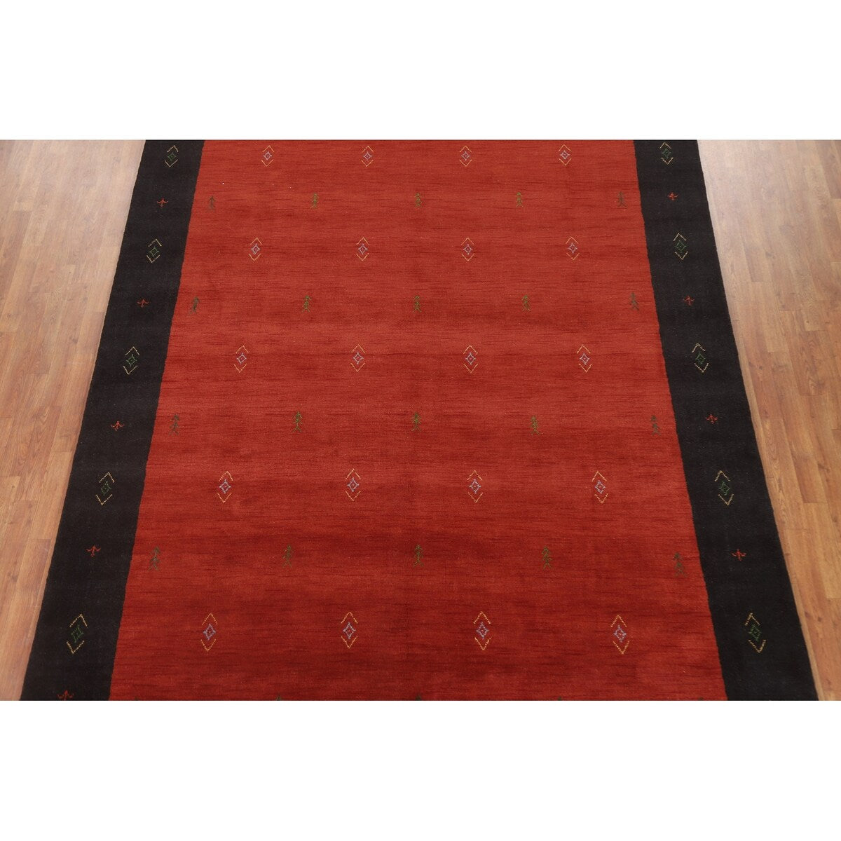 Red Tribal Gabbeh Oriental Area Rug Handmade Wool Carpet - 8'4" x 11'5"