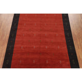 Red Tribal Gabbeh Oriental Area Rug Handmade Wool Carpet - 8'4" x 11'5"