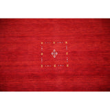 Red Tribal Modern Gabbeh Oriental Area Rug Hand-Knotted Wool Carpet - 8'2" x 9'10"