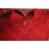 Red Tribal Modern Gabbeh Oriental Area Rug Hand-Knotted Wool Carpet - 8'2" x 9'10"
