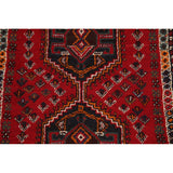 Red Tribal Shiraz Persian Kitchen Area Rug Wool Hand-knotted - 2'8" x 4'2"